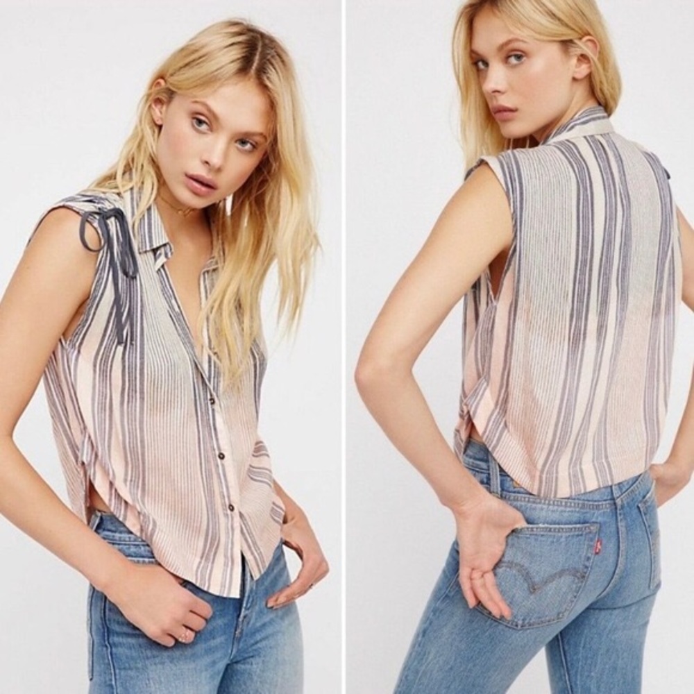 Ombre Stripe Free People Blouse